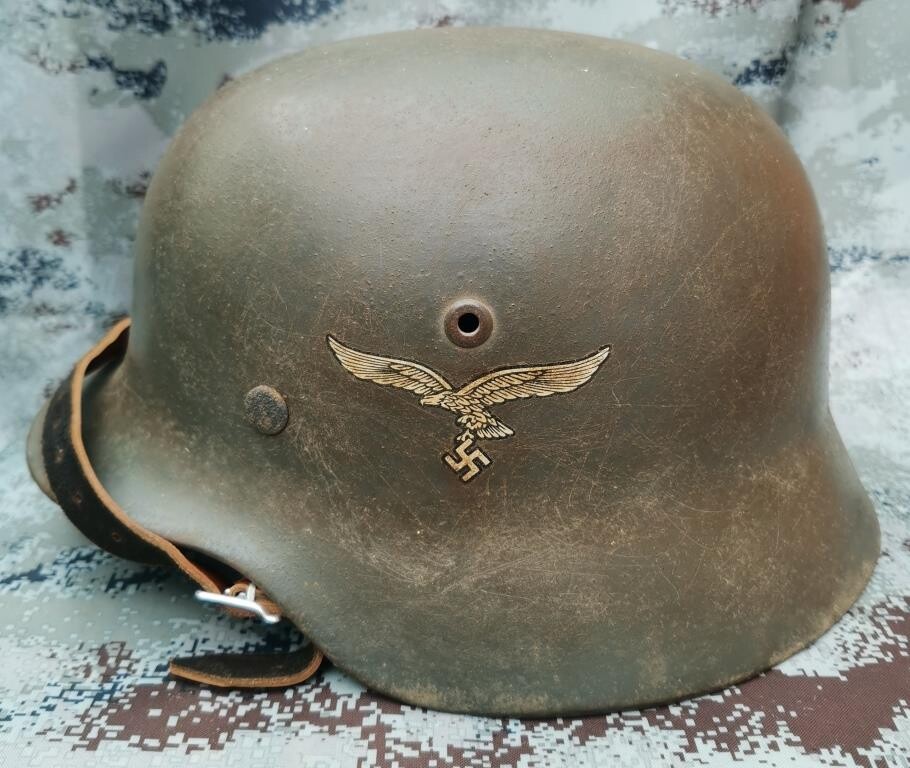 Restored German helmet M35 DD, Luftwaffe