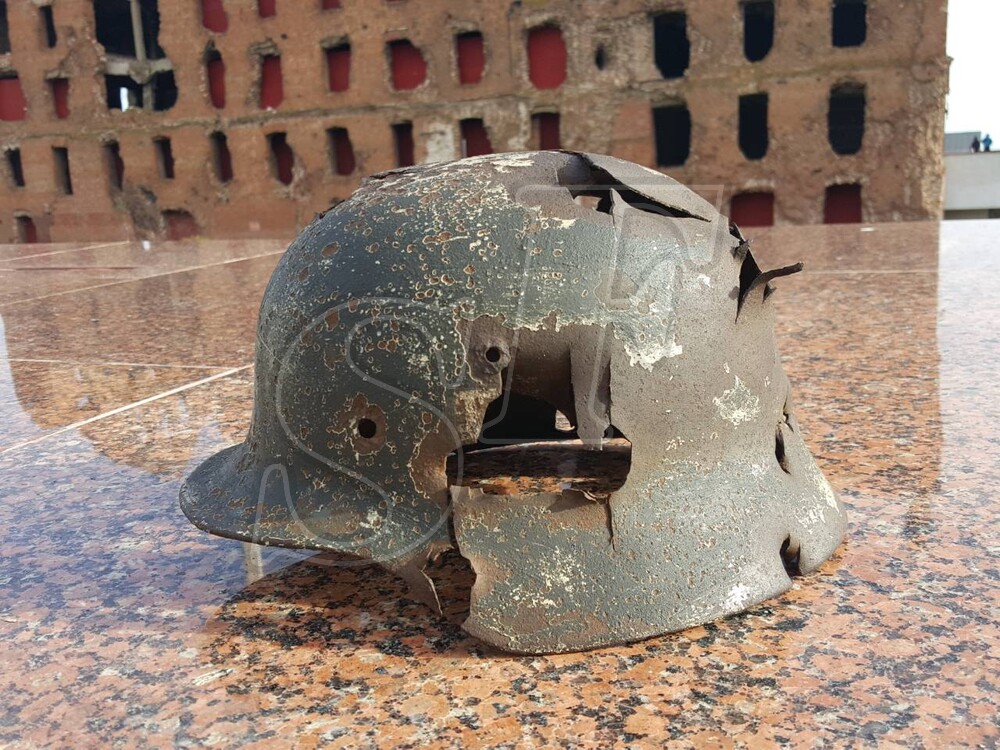 Steel helmet M35 from airfield Gumrak