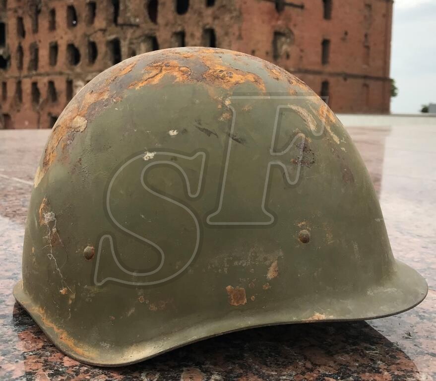 Soviet helmet SSh-40 from Krasny Oktyabr (Stalingrad steel plant)