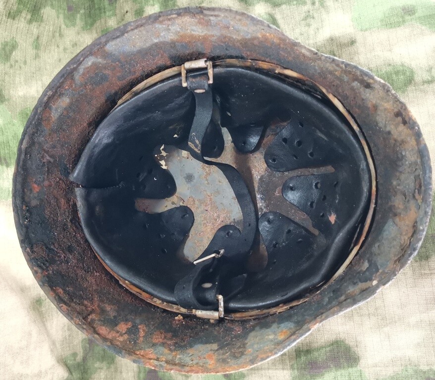 German helmet M40 / from Staraya Russa