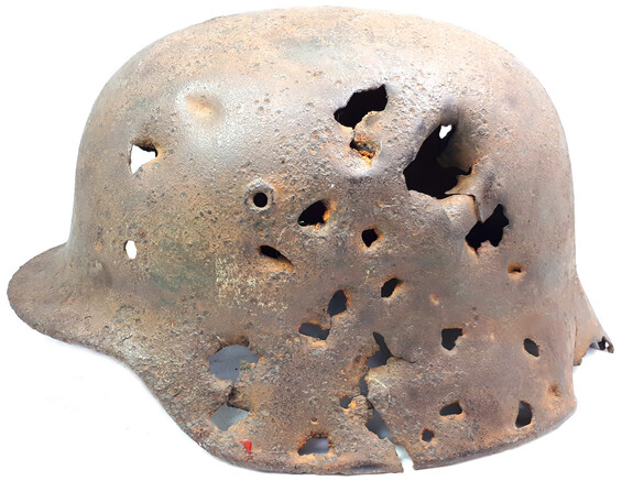 German helmet M40 / from Stalingrad