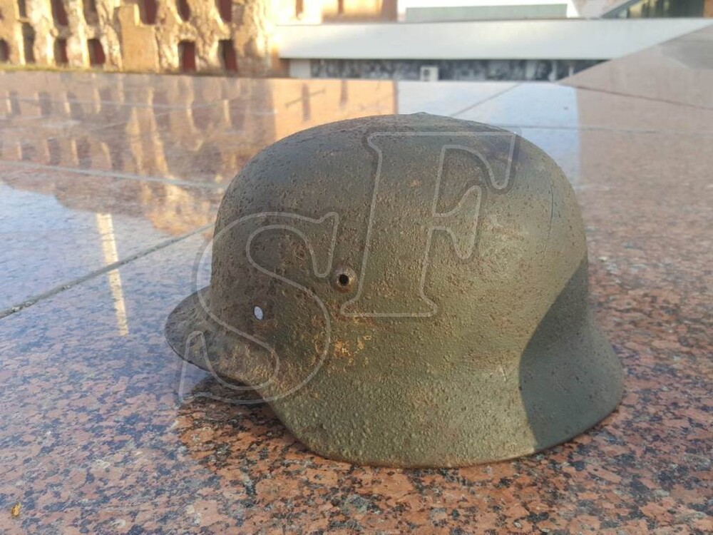 German helmet M35 from village Marinovka (Stalingrad region)