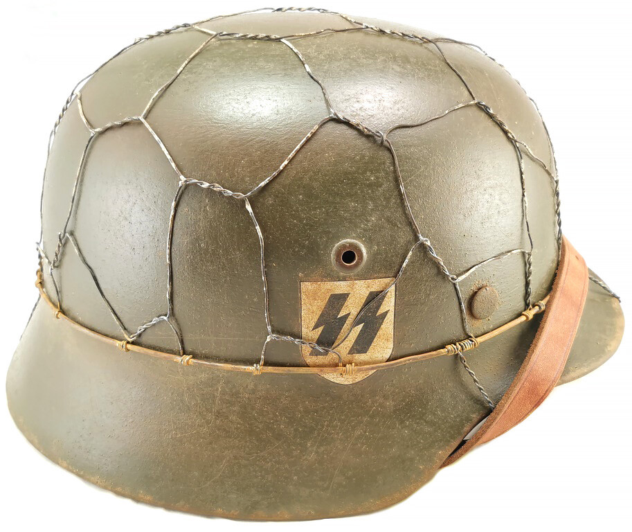 Restored German helmet M35 DD, Waffen SS