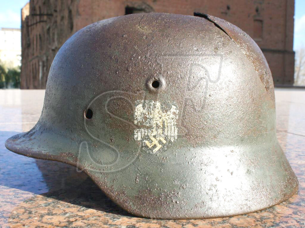 German helmet M40, Wehrmacht / from Stalingrad