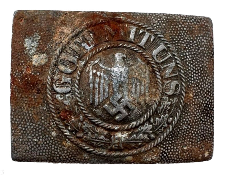 Wehrmacht belt buckle "Gott mit Uns" / from Stalingrad