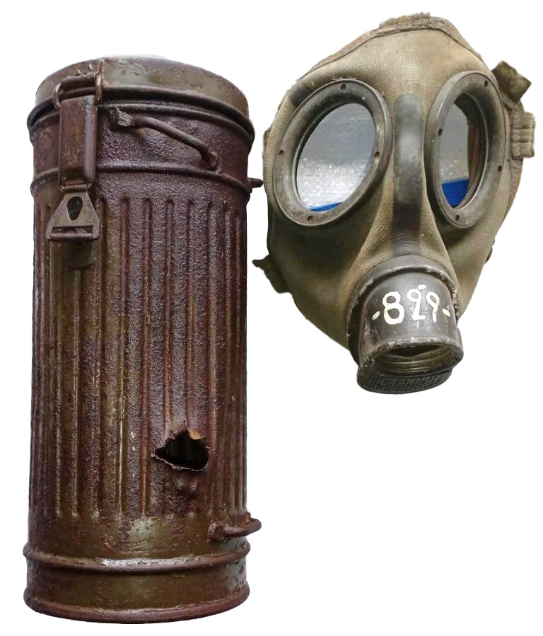 German gas mask + can / from Stalingrad