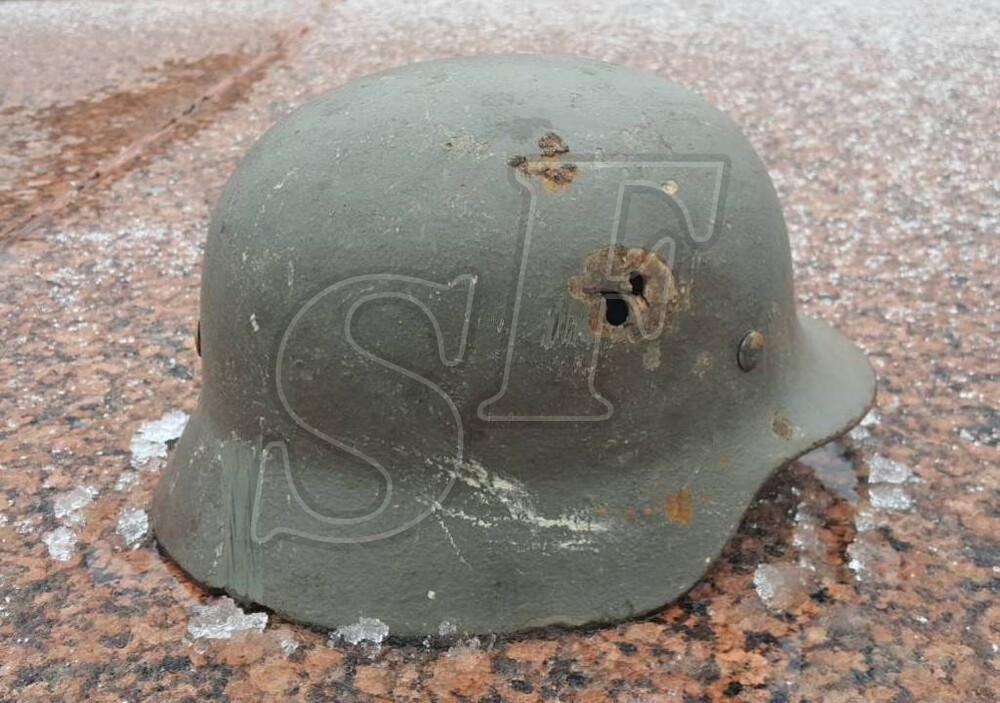 Steel helmet M40 from village of Novaya Nadezhda