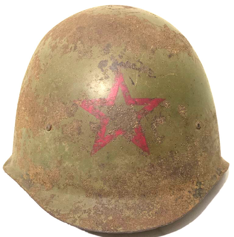 Soviet helmet SSh-40 / from Stalingrad
