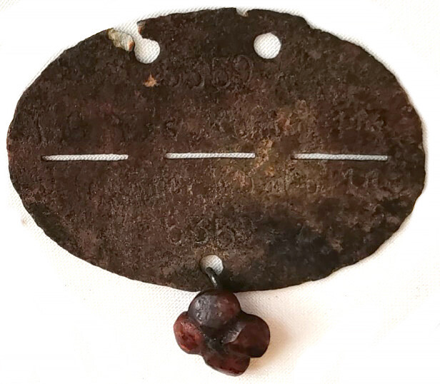 German dogtag with clover amulet