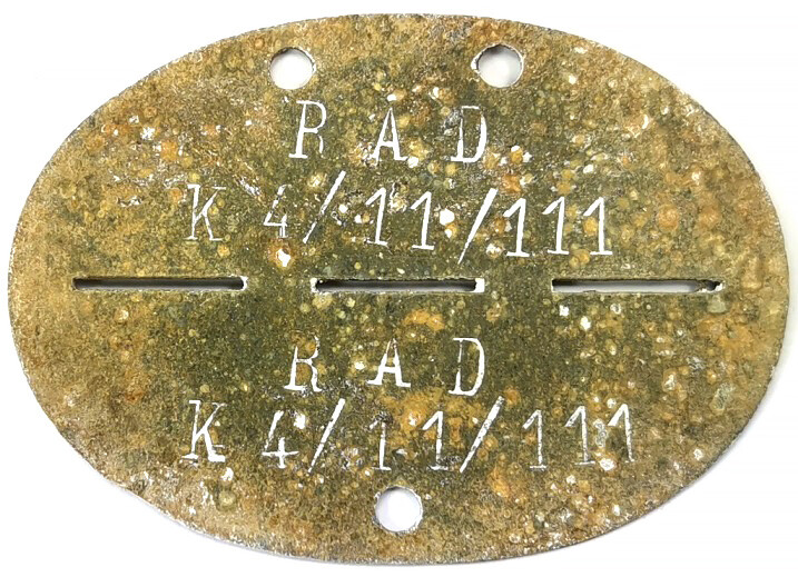 German R.A.D. dogtag