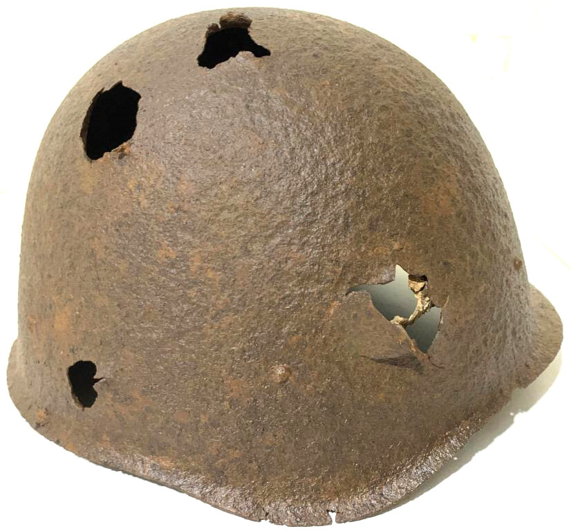 Soviet helmet SSh40 / from Stalingrad