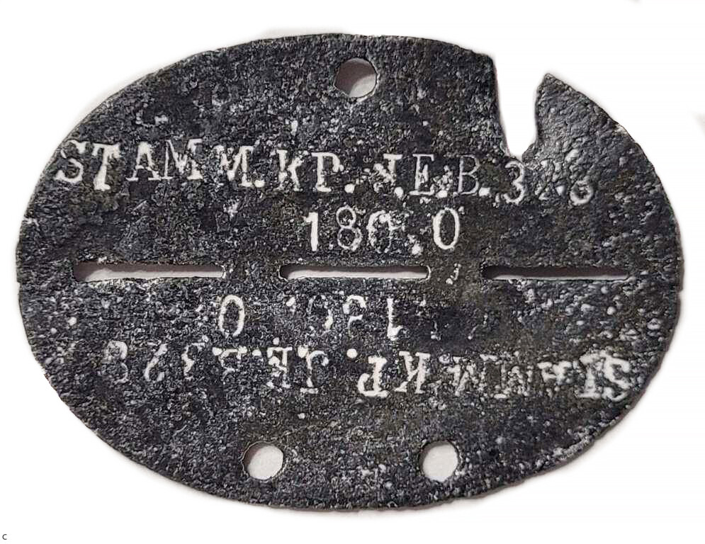 German dogtag STAMM.KP.J.E.B. / from Kursk
