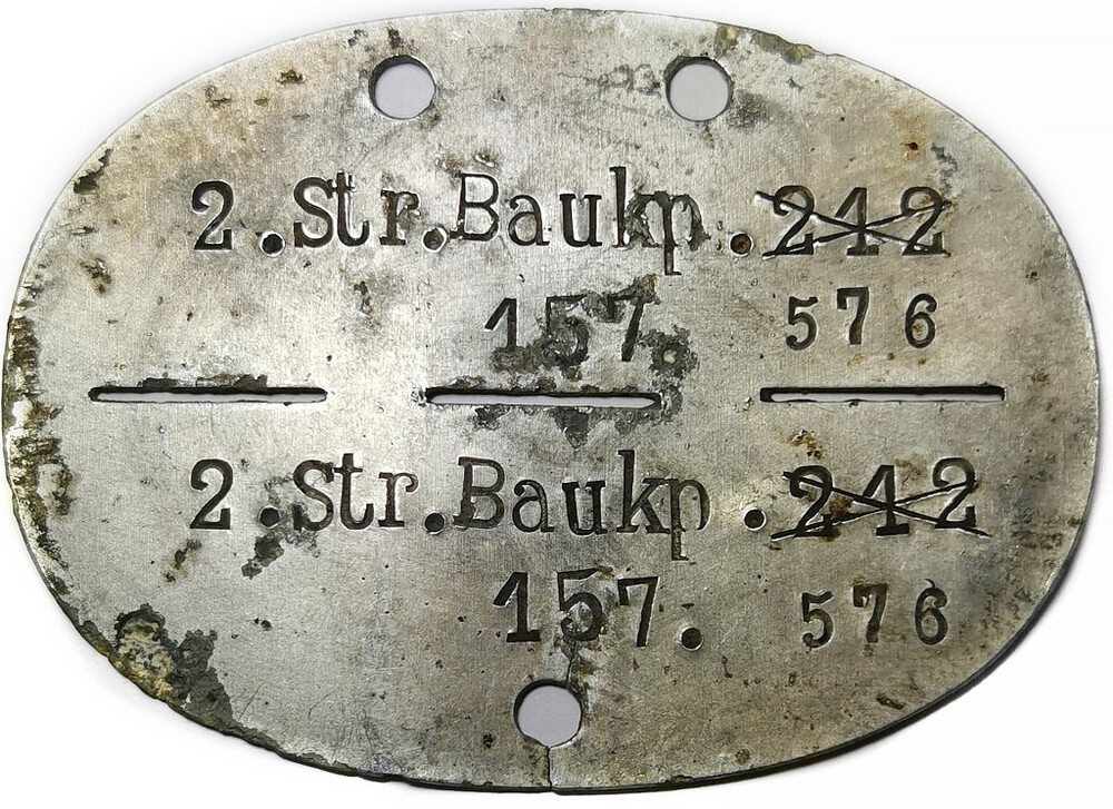German Dogtag 2.Str.Baukp.576 / from Ukraine