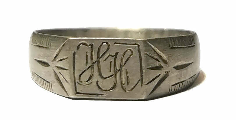 German silver skull ring / from Kursk