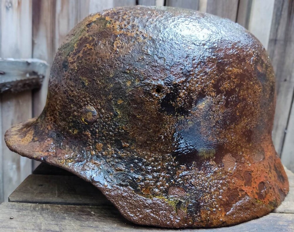 German helmet M40 / from Smolensk