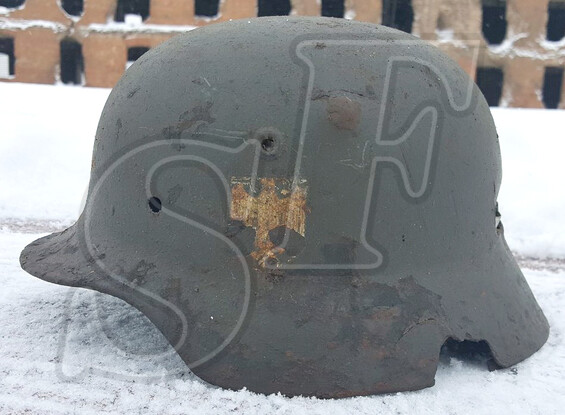 German helmet M40 / from Stalingrad