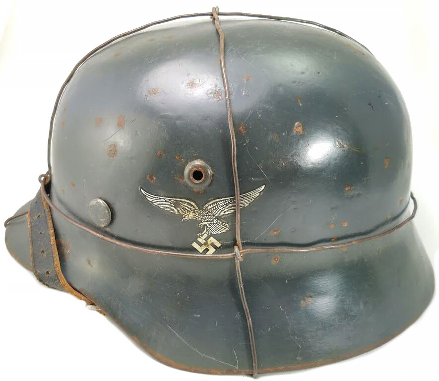 Restored German helmet M35 DD, Luftwaffe