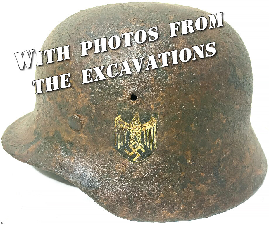 Wehrmacht helmet M40 / from Stalingrad