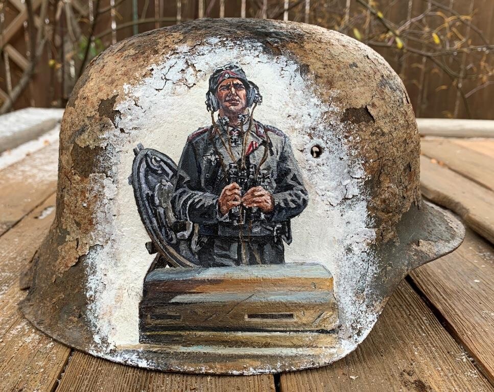 Restored German helmet М42