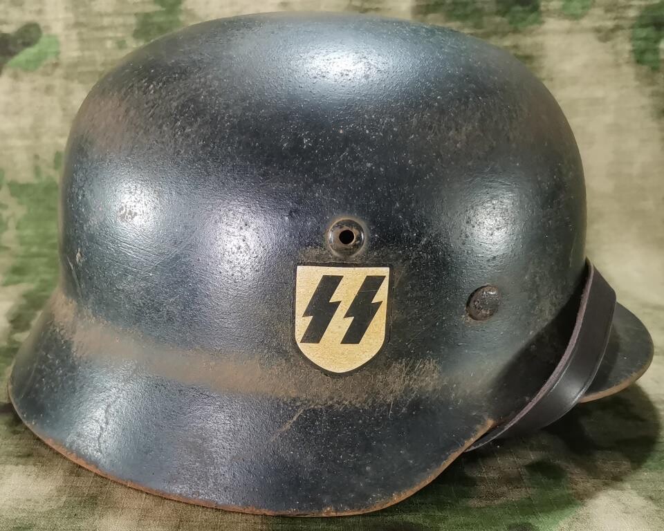 Restored German helmet M35 DD, Waffen SS