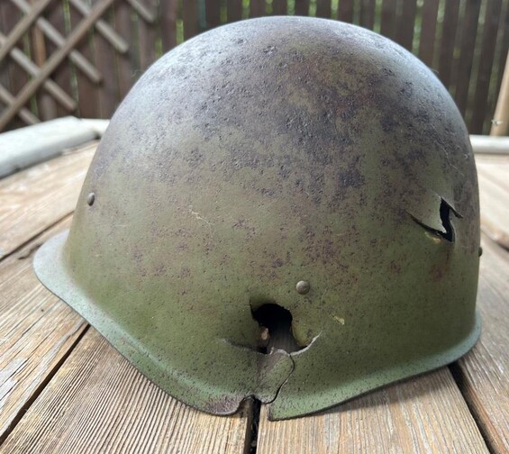 Soviet helmet SSh40 / from Stalingrad