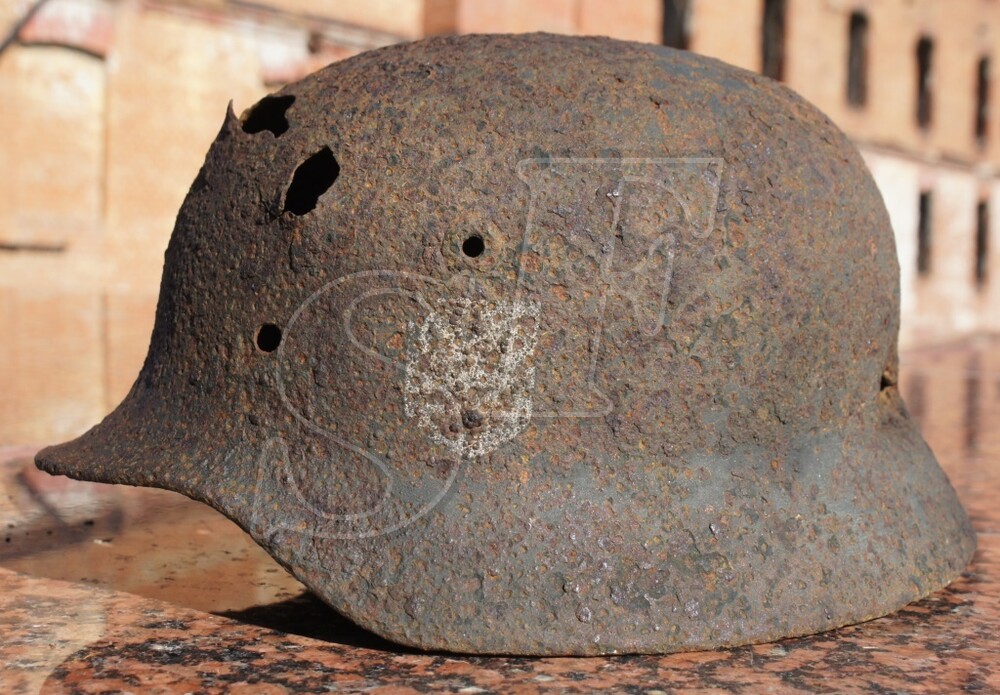 German helmet M40 from Gorodishche district of Stalingrad