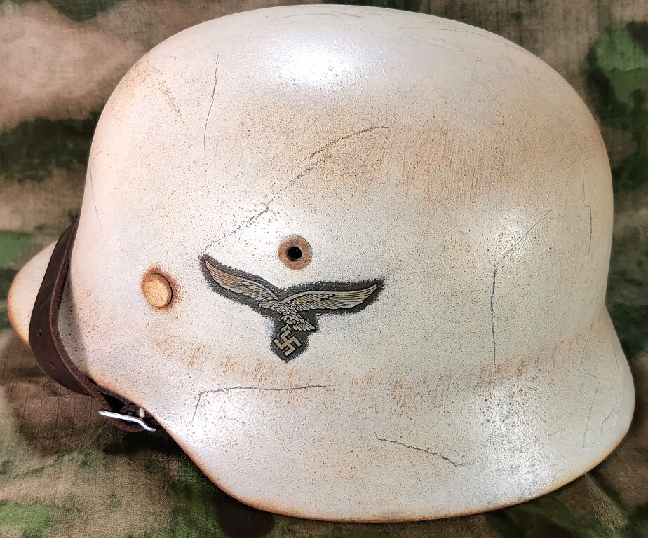 Restored German helmet M40, Luftwaffe