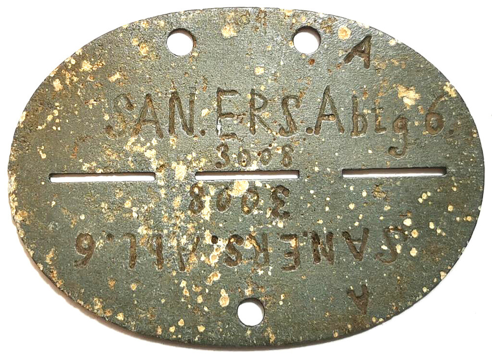 German dogtag SAN.ERS.Abt.6 / from Bobruysk