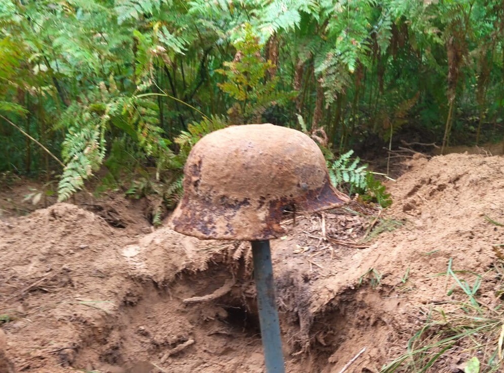 Luftwaffe helmet M40 / from Novgorod