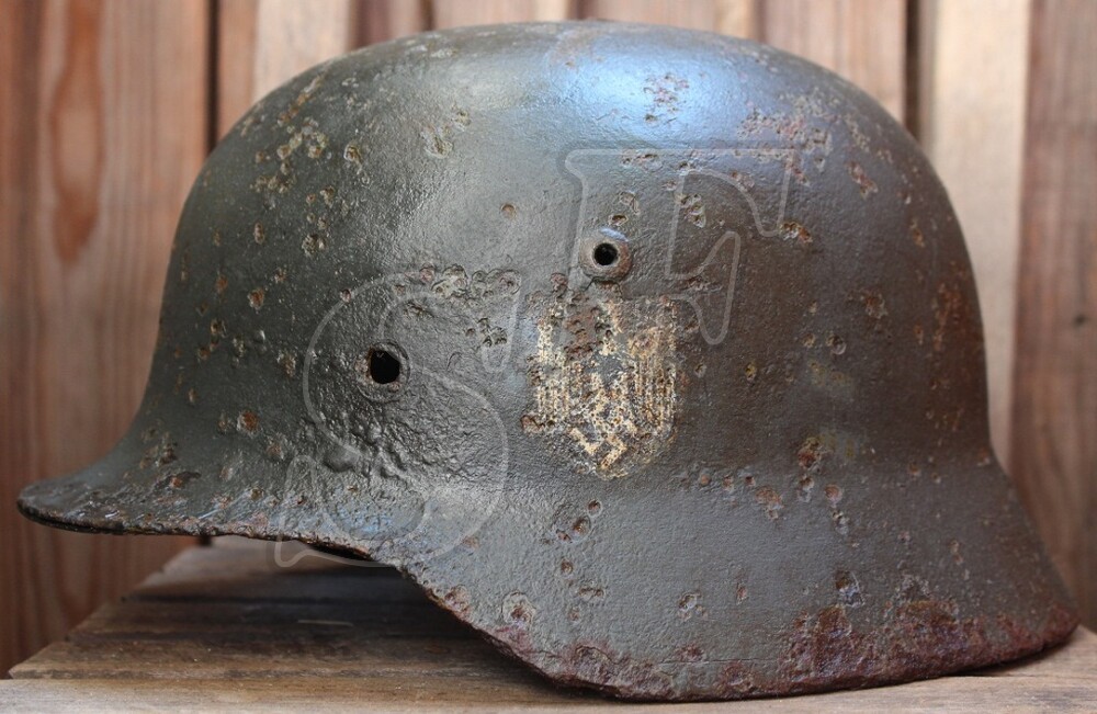 German helmet М35 from Pskov region