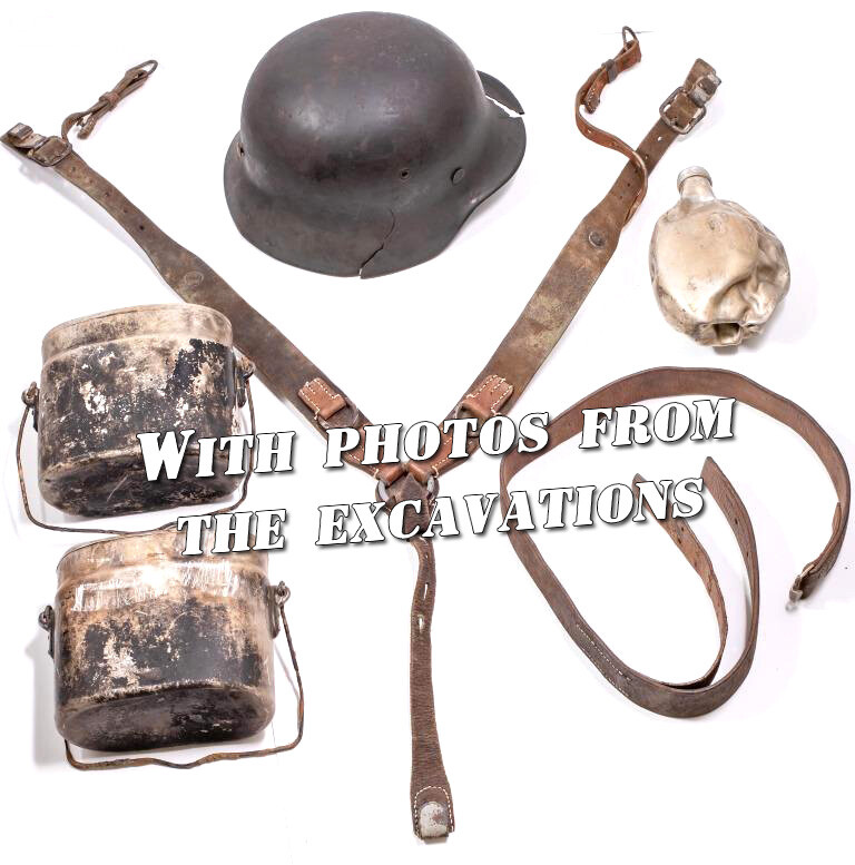 Spanish division helmet M40 + other items / from Veliky Novgorod