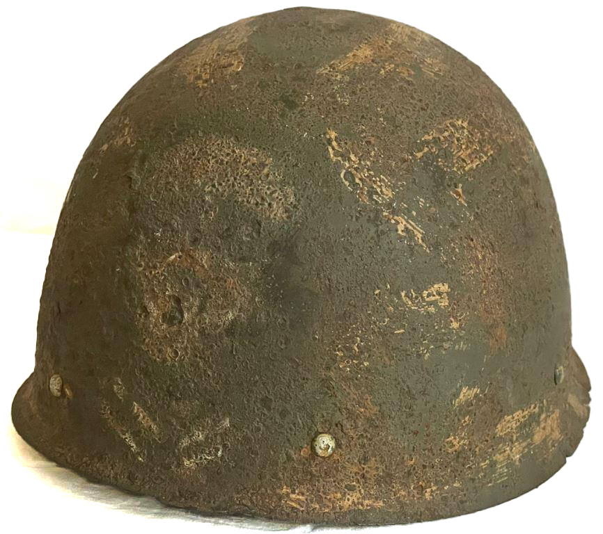 Winter camo Finnish helmet / from Kivennapa