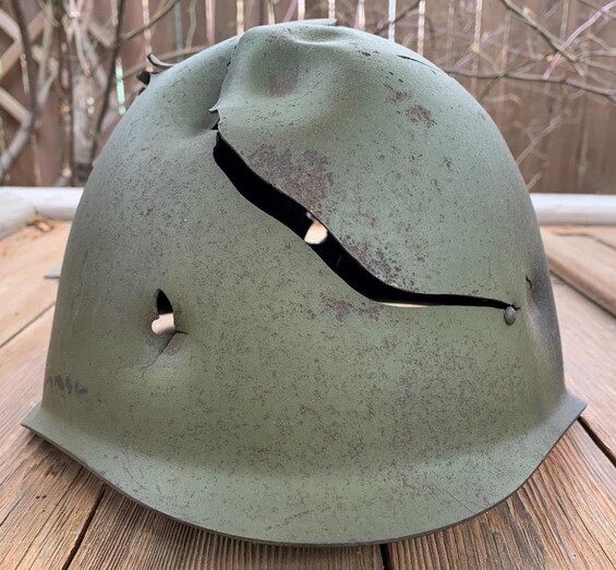 Soviet helmet SSh40 / from Karelia