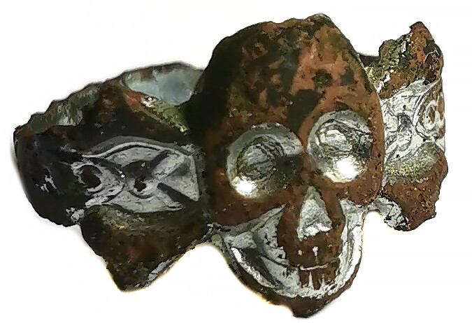 German ring with skull / from Stalingrad