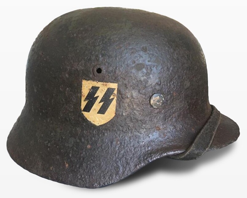 Waffen-SS helmet M35 DD / from Karelia