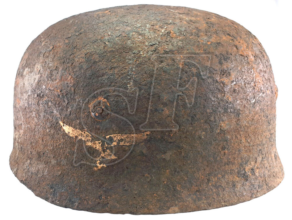 German helmet М38 Paratrooper (Fallschirmjägerhelm) / from Stalingrad