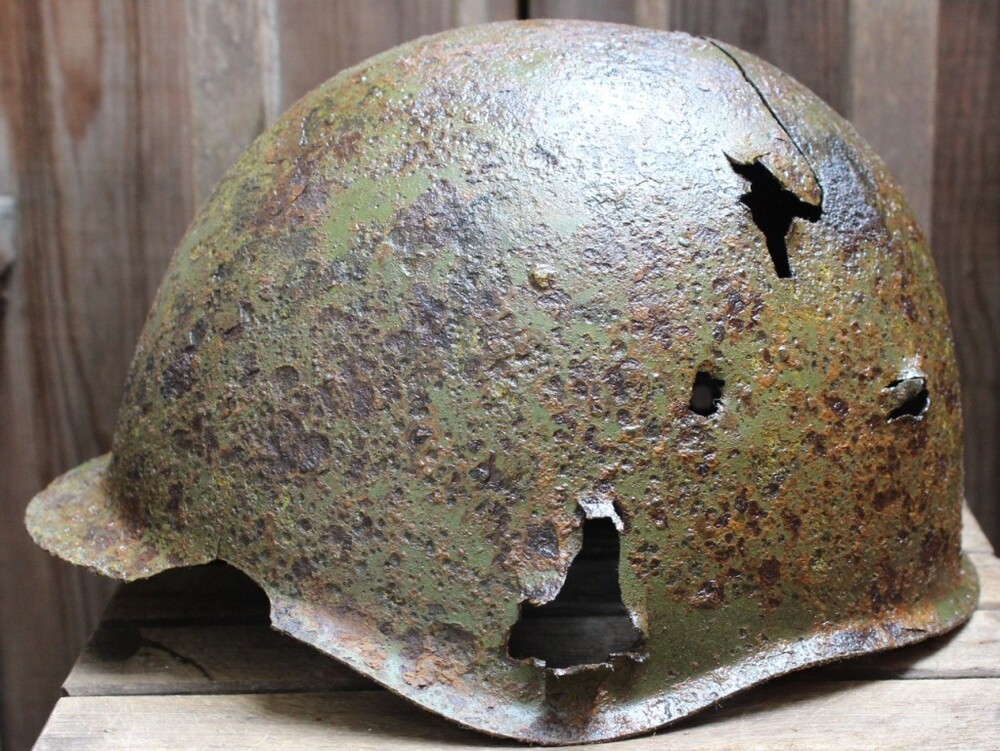 Soviet helmet SSh39 / from Smolensk