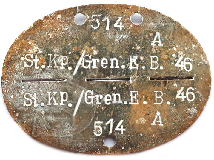 Dogtag St.KP./Gren.E.B.46 / from Leningrad