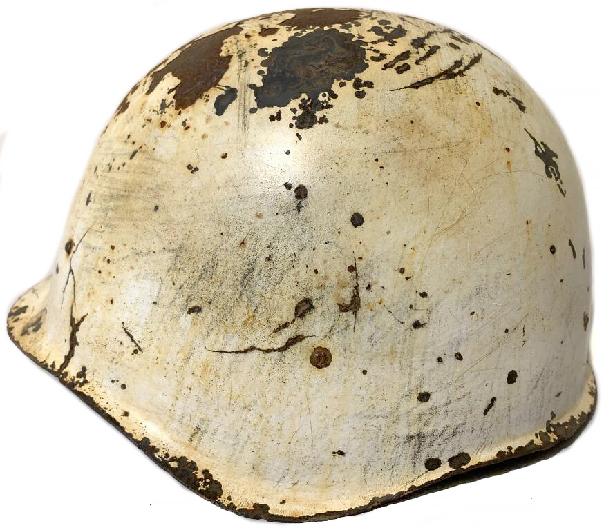 Restored Winter camo Soviet helmet SSh40