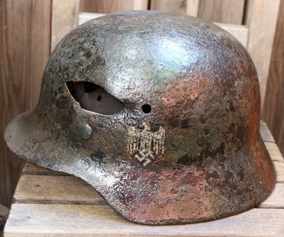 Wehrmacht helmet M35 DD / from Smolensk