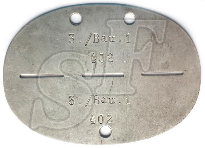 Dogtag 1.Art.Ers.Abt.9 / from Stalingrad