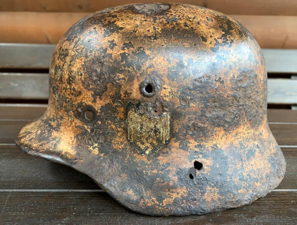 German helmet M40 / from Leningrad