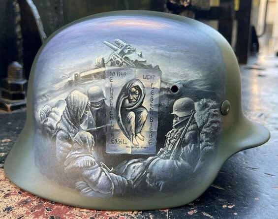 Restored German helmet M40