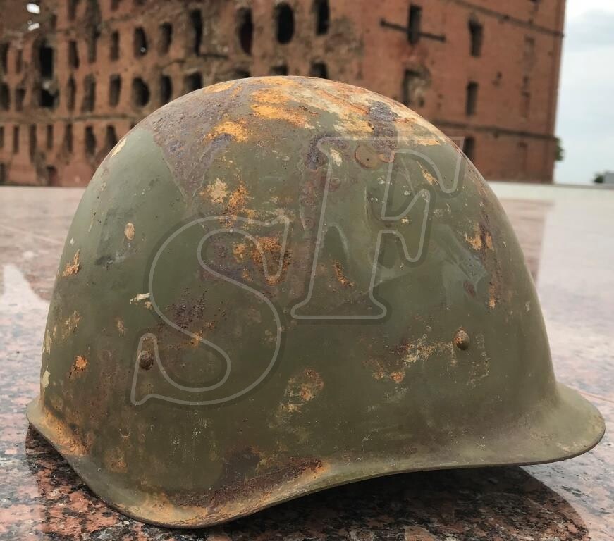 Soviet helmet SSh-40 from Krasny Oktyabr (Stalingrad steel plant)