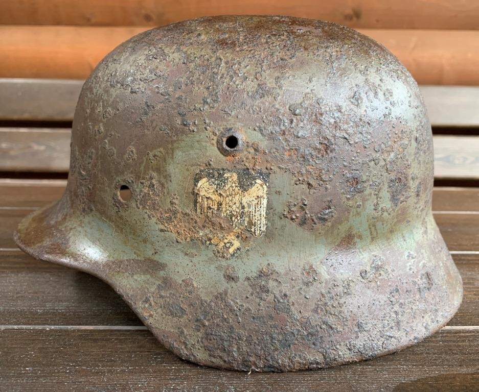German helmet M35 DD / from Stalingrad