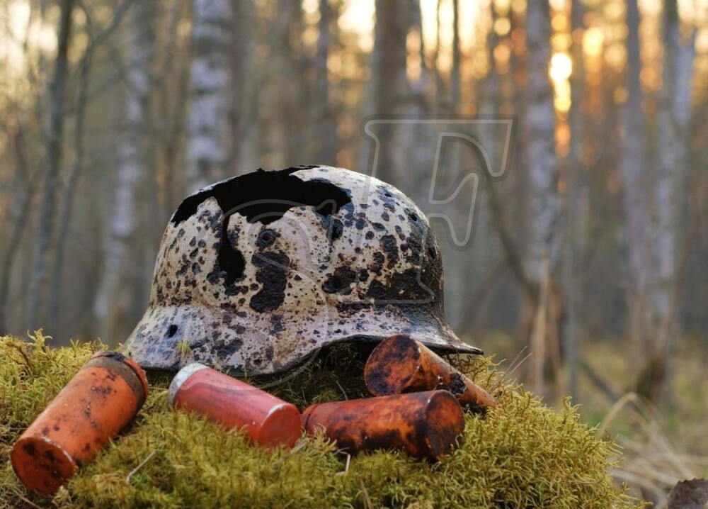 Winter camo helmet M40 / from Demyansk pocket