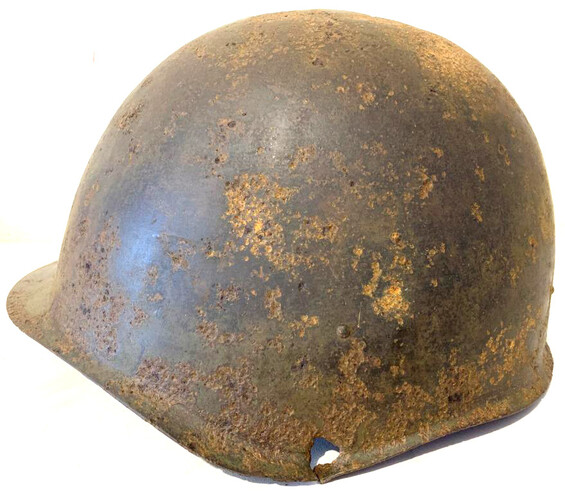 Soviet helmet SSh-40 / from Stalingrad
