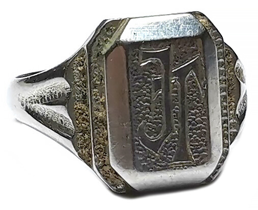 German Ring with initials / from Leningrad