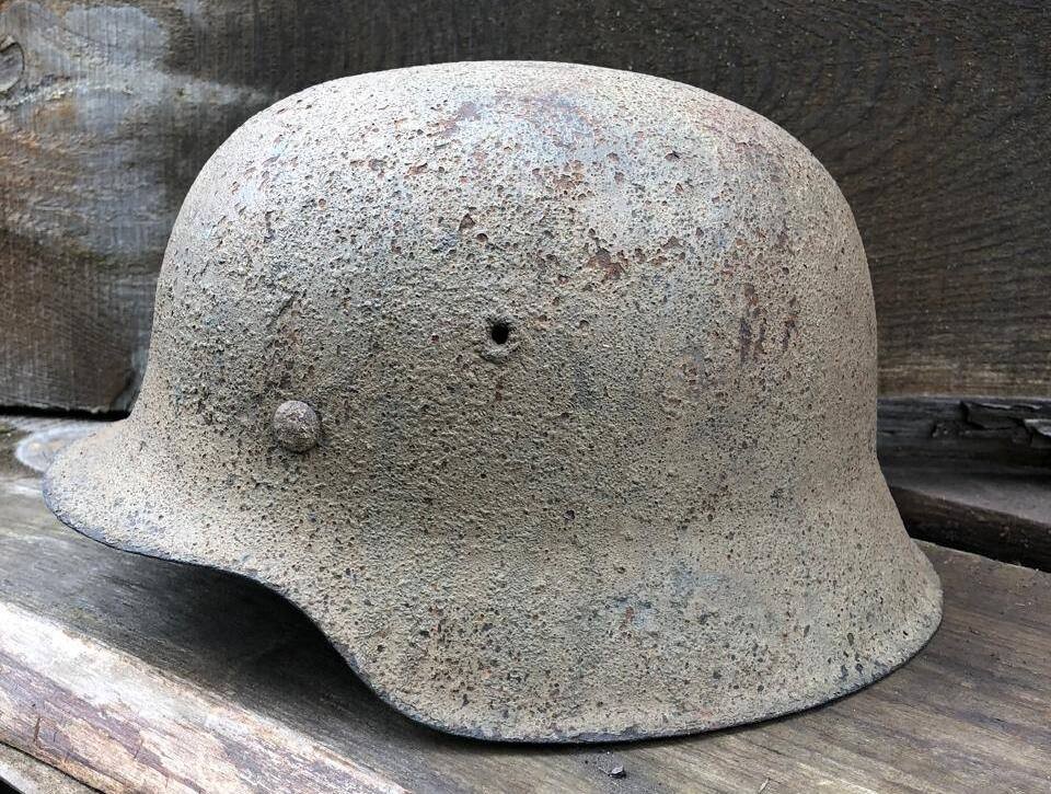 Camo German helmet M42 / from Konigsberg