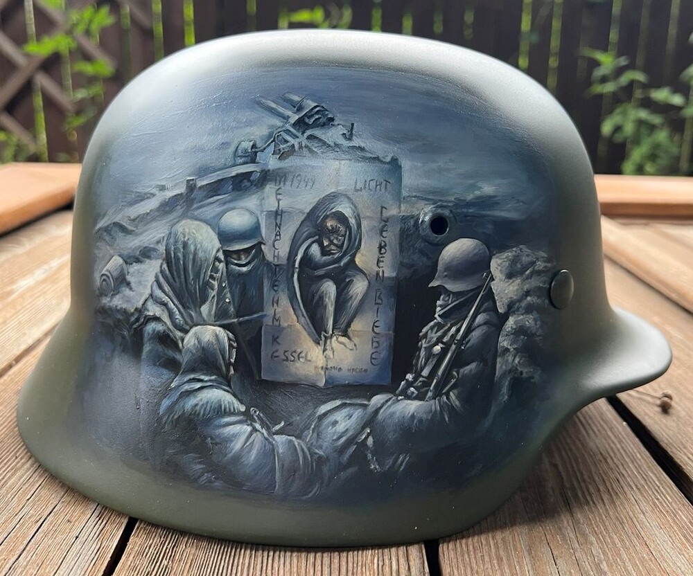Restored German helmet, Stalingrad
